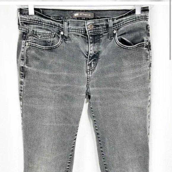 Levi’s Black/Gray 505 Straight Jeans 14 (Size 32) - Picture 3 of 11